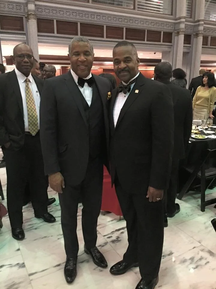 Vista Equity Partners Founder and CEO Robert Smith with Rev. John Moore